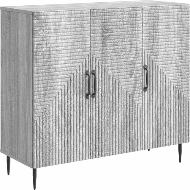 vidaXL Sideboard in Grau Sonoma aus Holzwerkstoff, B/T/H: 89 x 34,5 x 80 cm - Bild 1