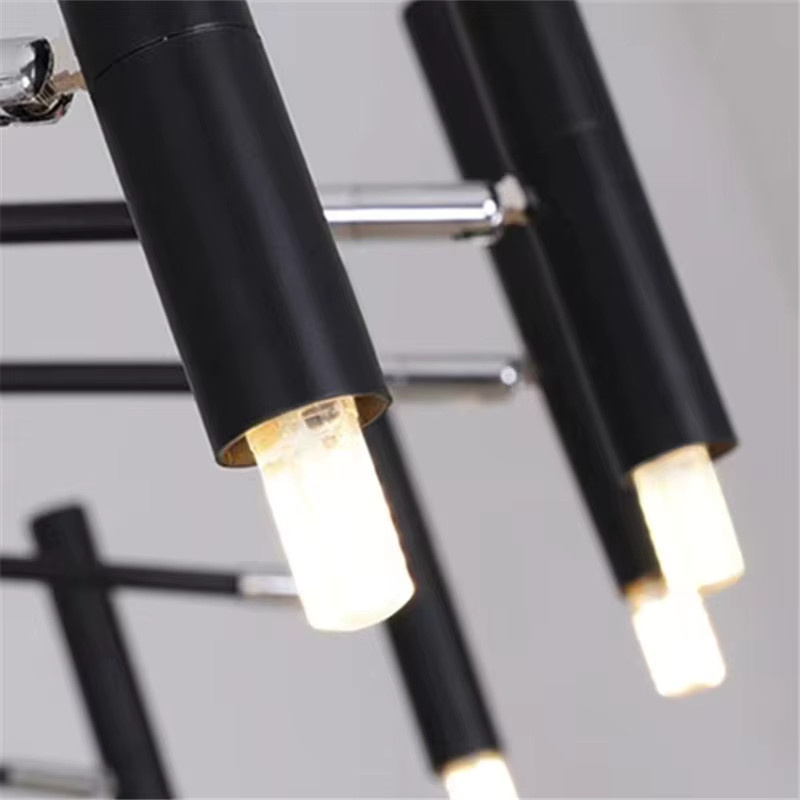 Minimalistischer LED-Deckenleuchter von HomeLover in Schwarz aus Metall mit verstellbaren Spots für Wohnzimmer und Schlafzimmer - Bild 4