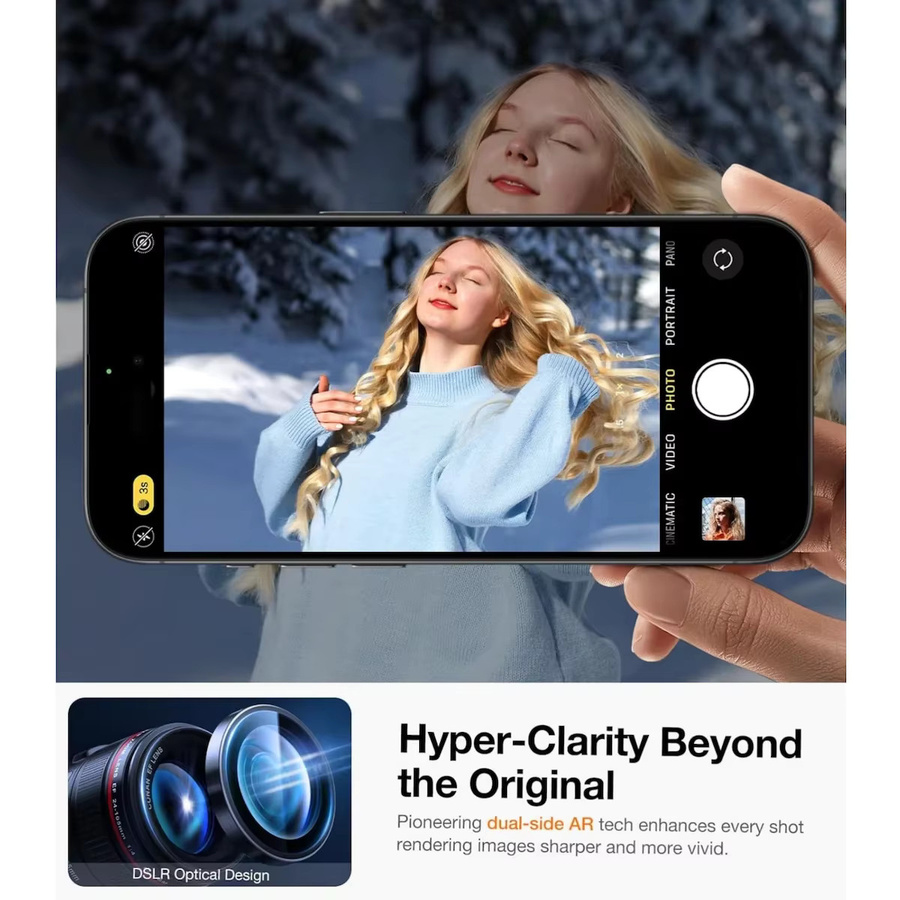 2-3 Stück Anti-Beschlag Schutzfolien aus gehärtetem Glas für iPhone 17 Pro Max in Transparent - Bild 4