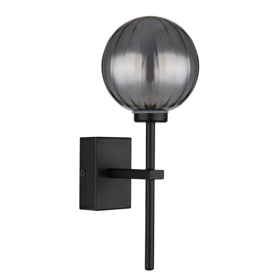 Globo Lighting LED-Wandleuchte modern in Schwarz mit Rauchglas, B/H: 10 x 26 cm - Bild 2