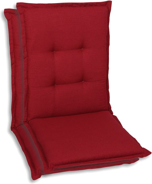 GO-DE TEXTIL Gartenschaukel Mittellehner 2er Set in Kirschrot - Bild 1