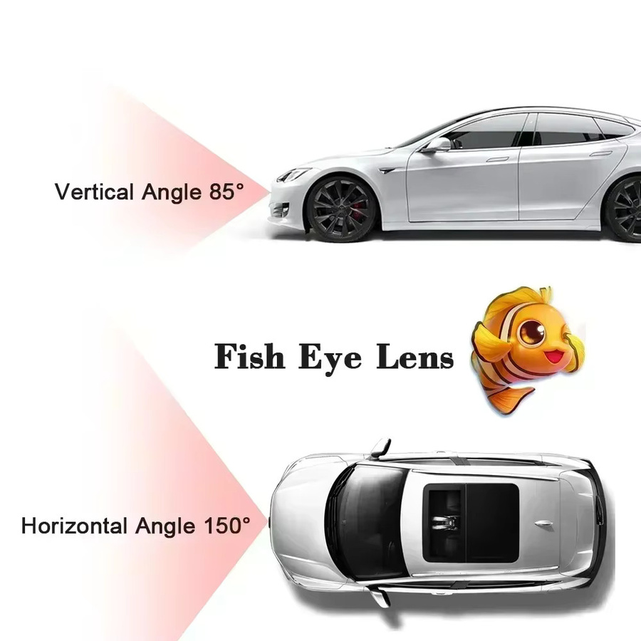 TEENRAM AHD Auto-Frontkamera mit 150 Grad Fisheye-Objektiv und Nachtsicht für Renault Koleos 2016/2017 und Kadjar, wasserdichte Parküberwachung, Schwarz - Bild 4