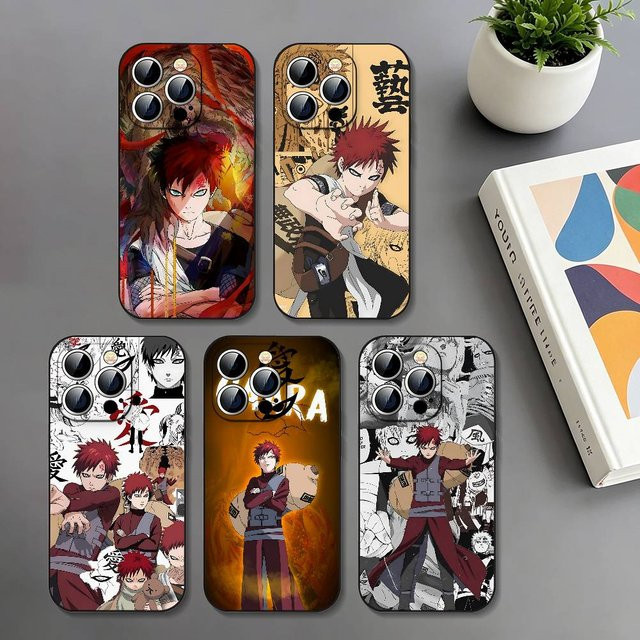 Stoßfeste Handyhülle Naruto Gaara in Schwarz für iPhone 11 bis iPhone 17 Pro Max und weitere Modelle - Bild 1