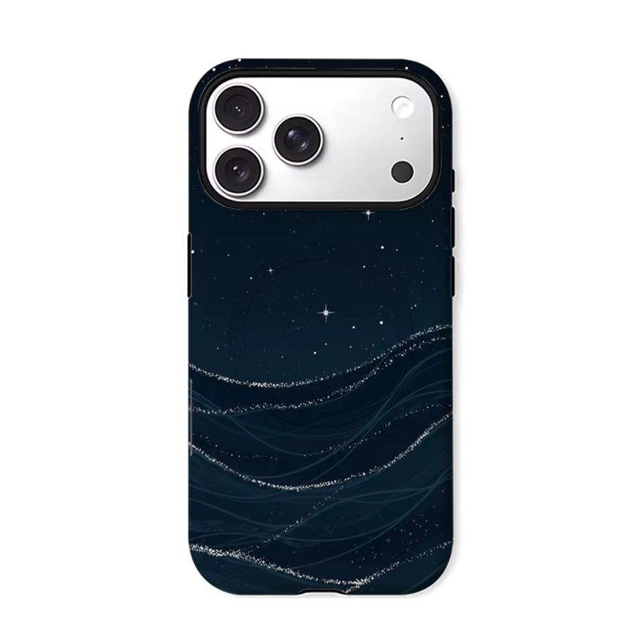 Robuste Sternenhimmel Handyhülle mit Magnetfunktion für iPhone 17 16 15 14 13 Pro Max Plus in Blau von Potdemiel - Bild 6