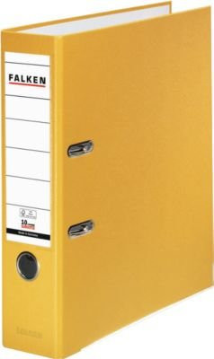 Falken PP-Color Hebelordner DIN A4 in Gelb mit 80 mm Rückenbreite - Bild 1