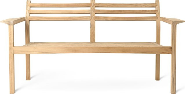 Carl Hansen & Søn And Son Ah701 Outdoor 2 Sitzer Bank aus Teakholz in Braun - Bild 1