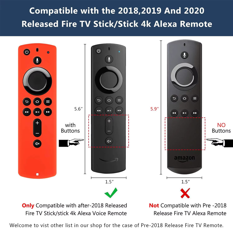 WESOPRO Silikonhülle für Fire TV Stick 4K und 2. Generation Remote mit Glow in the Dark Effekt, Multicolor/Grün - Bild 2