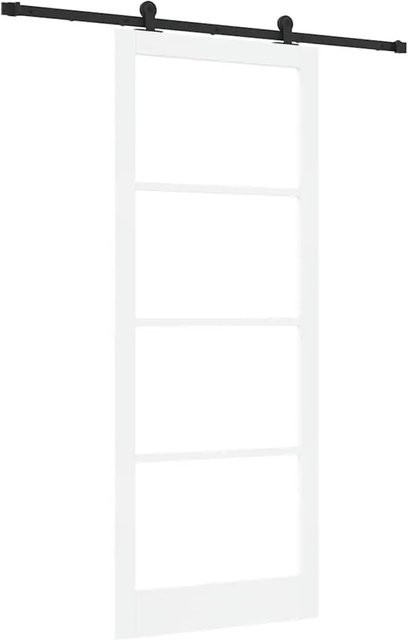 vidaXL Schiebetür ORKDAL modern in Weiß und Schwarz mit Glas, B: 93 cm, H: 232 cm - Bild 1