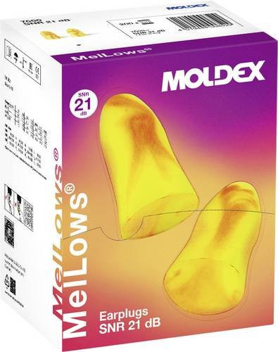 Moldex MelLows Gehörschutzstöpsel 21 dB EN 352-2 Einweg Orange/Gelb 200 Paar - Bild 1