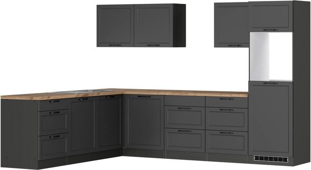 Held Winkelküche Kempten in Landhaus-Optik, Grau/Graphit, B: 300 cm, H: 200 cm, T: 60 cm - Bild 1