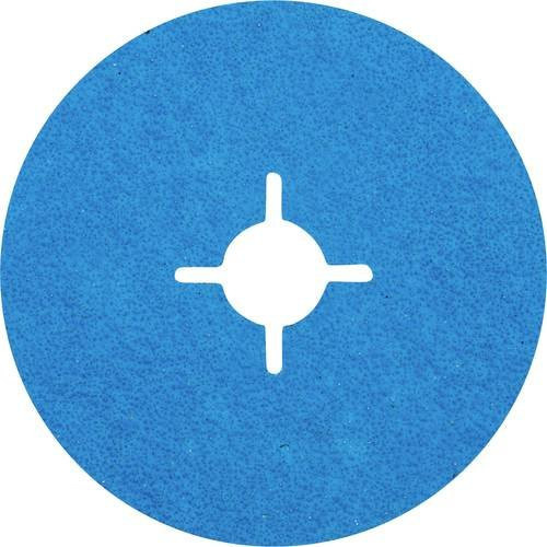 PFERD Z-COOL Zirkon Fiberscheibe für kühlen Schliff auf Edelstahl, Durchmesser: 125 mm, Körnung: 36, Farbe: Blau, 25 Stück - Bild 1