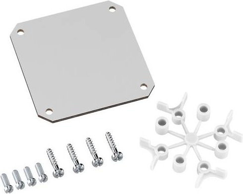 Spelsberg TK MPI-99 Montageplatte aus Hartpapier in Silber, Breite: 74 mm, Länge: 74 mm - Bild 1