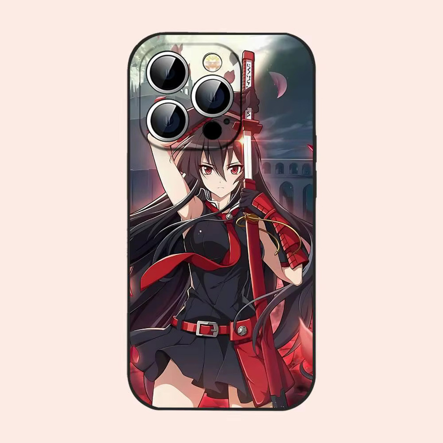 Akame Ga Kill Funda Handyhülle Schwarz für iPhone 17 16 15 14 13 11 Pro Max Plus X XR XS Max 13 Mini - Bild 7