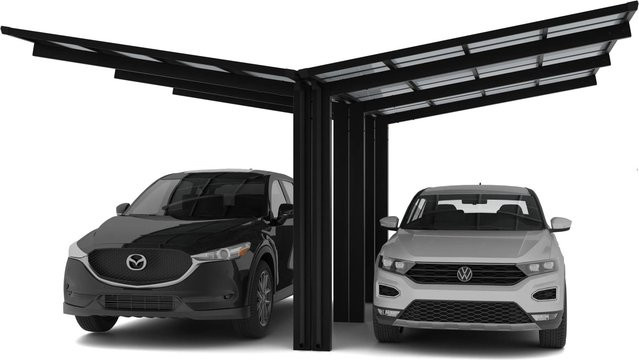 Ximax Doppelcarport Linea Typ 110 Schwarz B/T: 547,6 x 495,4 cm - Bild 1