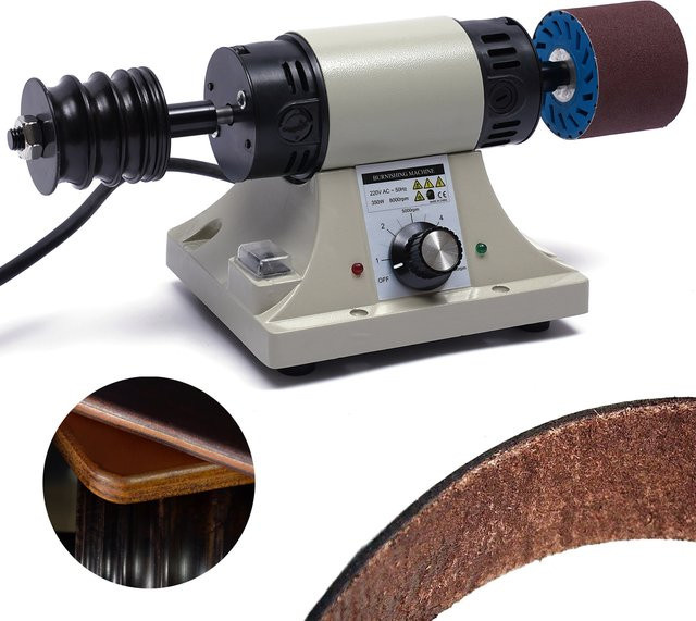 Elektrische Poliermaschine von TOOL1SHOoo in Weiß mit 350W und 220V für Leder und Schleifarbeiten - Bild 1