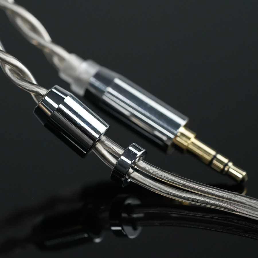 Xinhs HiFi Upgrade Kabel für In-Ear Kopfhörer mit 3,5 mm Klinke und 2Pin Anschluss in Silber - Bild 4