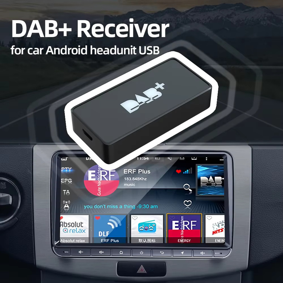 AKAMATE DAB+ Antenne für Android Autoradio mit USB-Adapter, GPS-Stereo-DAB-Empfänger und automatischem Scan in Schwarz - Bild 2