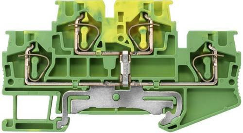 Siemens Doppelstock-Schutzleiterklemme mit Federzuganschluss in Grün-Gelb, 50 Stück - Bild 1