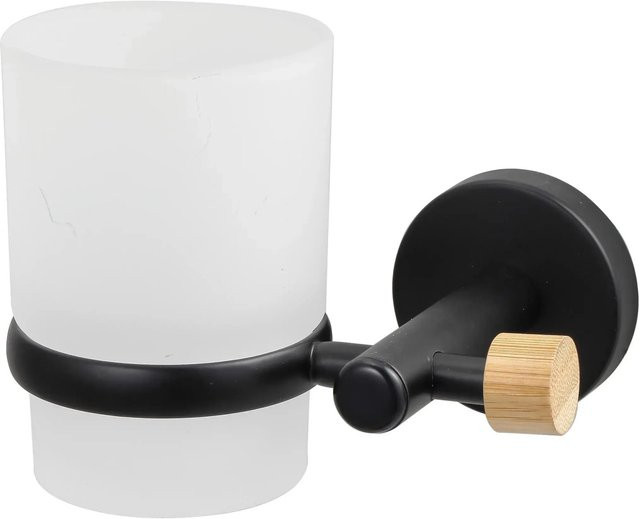 MSV Becher Iana Schwarz H: 9,5 cm, B: 12,8 cm, T: 9 cm - Bild 1