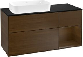 V&B Waschtischunterschrank Finion in Walnuss Braun, Breite: 120 cm, Höhe: 50,1 cm, Tiefe: 50,1 cm - Bild 1