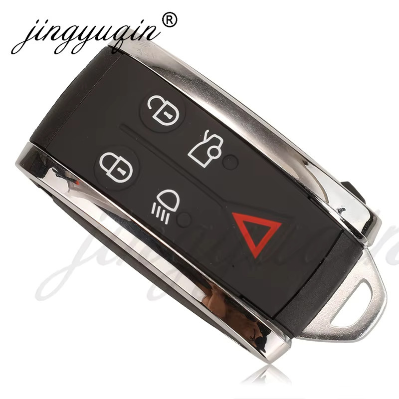 jingyuqin Smart-Funkschlüssel 5-Tasten für Jaguar XF XFR XK XKR XJ8 XK8 ab 2007 in Schwarz (315/433MHz FSK ID46 KR55WK49244 C2P17156 15K601 EB FB) - Bild 3