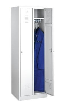 Spind mit Sockel Basic von BIGBOXX aus Metall in Weiß matt - Bild 1