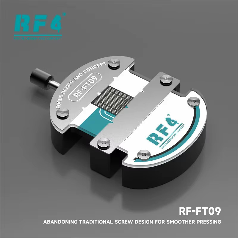 RF4 RF-FT09 Trackless Planar Structure Degumming Repair Fixture für Handy Motherboard BGA CPU IC Chip Clamping Tool in Silber - Bild 4