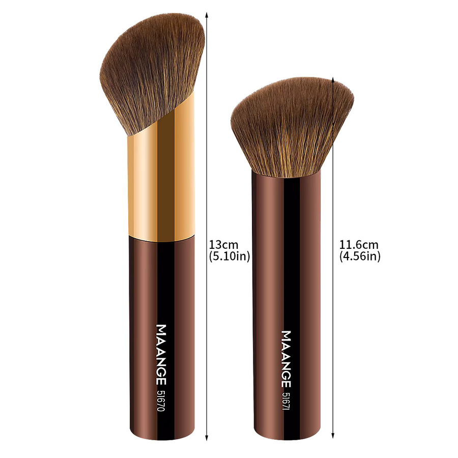 MAANGE Foundation Contour Make-up-Pinsel, 2 Stück, Unisex - Bild 2