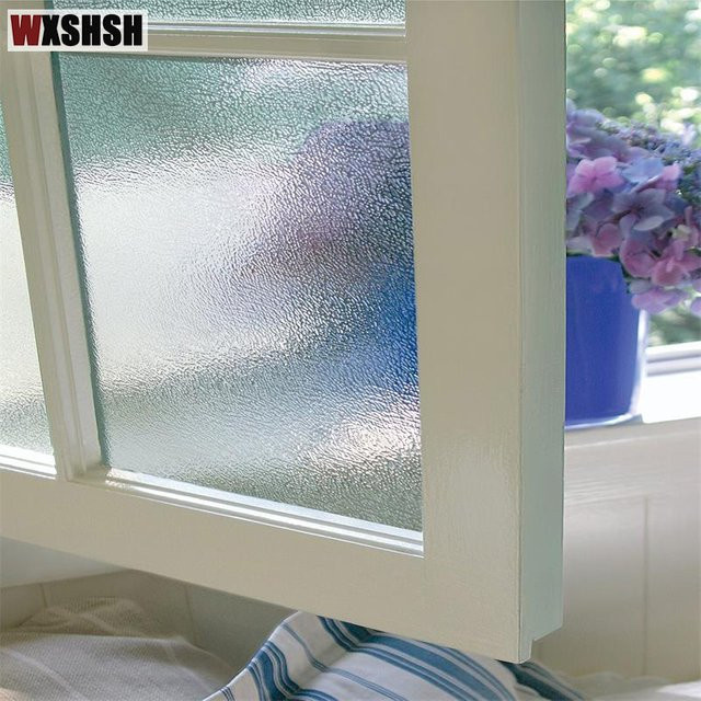 WXSHSH Regenfensterfolie mit Retro-Glasdesign aus Vinyl, statisch haftender Sichtschutz, UV-beständig und wiederverwendbar, transparent, B: 100,0 cm, H: 35,0 cm, T: 35,0 cm - Bild 1