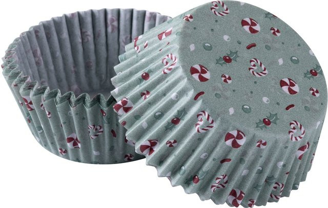 Zenker Muffinförmchen The Christmas Candy Shop, Multicolor und Grün, Durchmesser: 7 cm, 50 Stück - Bild 1