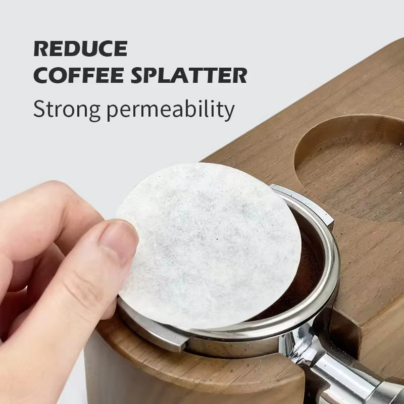 ALIKISSCAFE Einweg-Kaffeefilterpapier für Siebträger Espresso in Weiß, passend für 51 mm, 54 mm und 58 mm Siebe - Bild 2