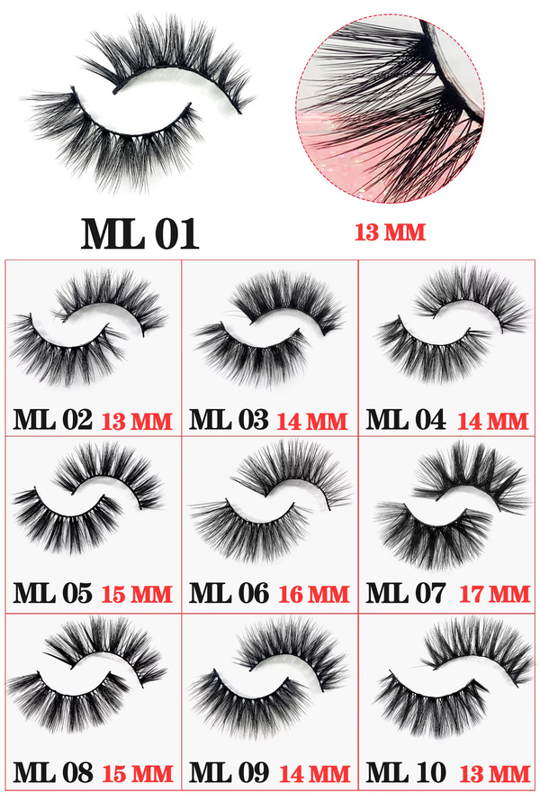 ZANSE Künstliche Wimpern, 10 Paar, Unisex - Bild 2