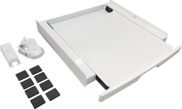 BlueBuilt Universal-Zwischenbaurahmen für Waschmaschine und Trockner in Weiß, Breite: 62,5 cm, Höhe: 61,2 cm - Bild 1