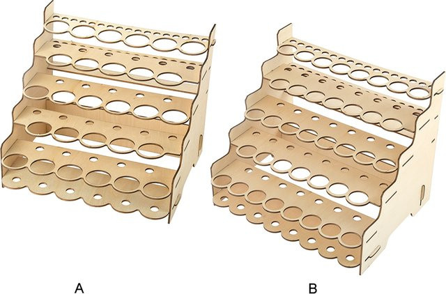 FangNymph Modellfarben-Organizer Pigmentregal aus Holz in Braun Typ 2 - Bild 1
