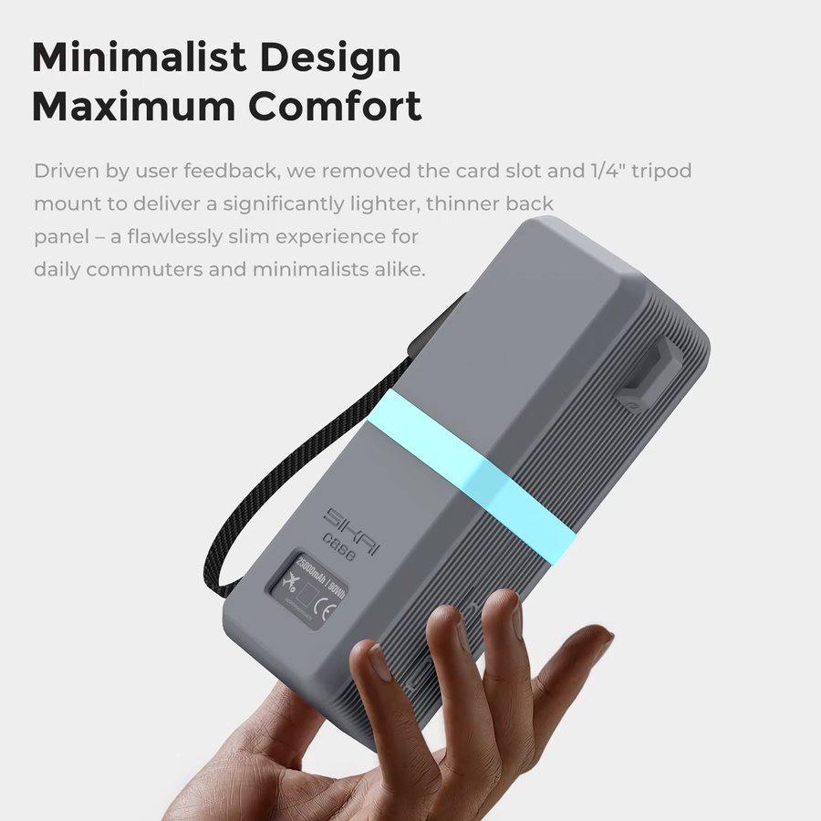 SIKAI Silikon-Powerbank-Hülle für Anker Zolo 165W 25000mAh, stoßfeste Schutzhülle mit Kabelorganisator-Ring und Lanyard-Loch in Schwarz, Orange oder Grau - Bild 4