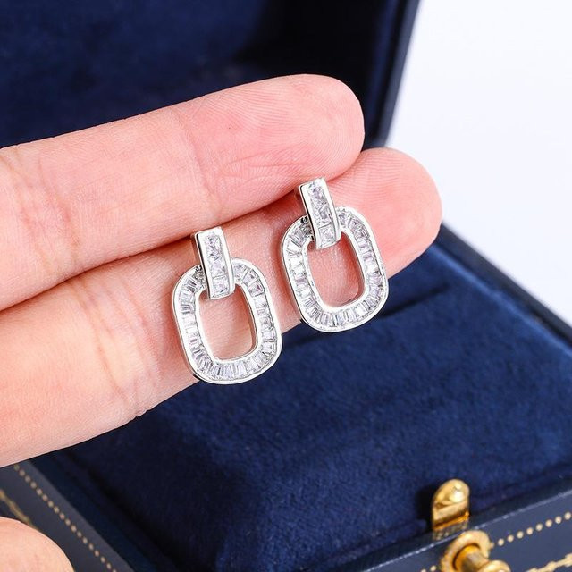 YIRAN Jewelry Ohrring-Ketten-Set, Kupfer, Zirkonia, brown, Damen - Bild 1