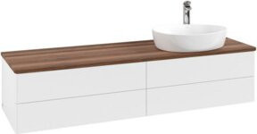 V&B Waschtischunterschrank Antao mit Beleuchtung in Weiß lackiert, B: 160 cm, T: 50 cm - Bild 1
