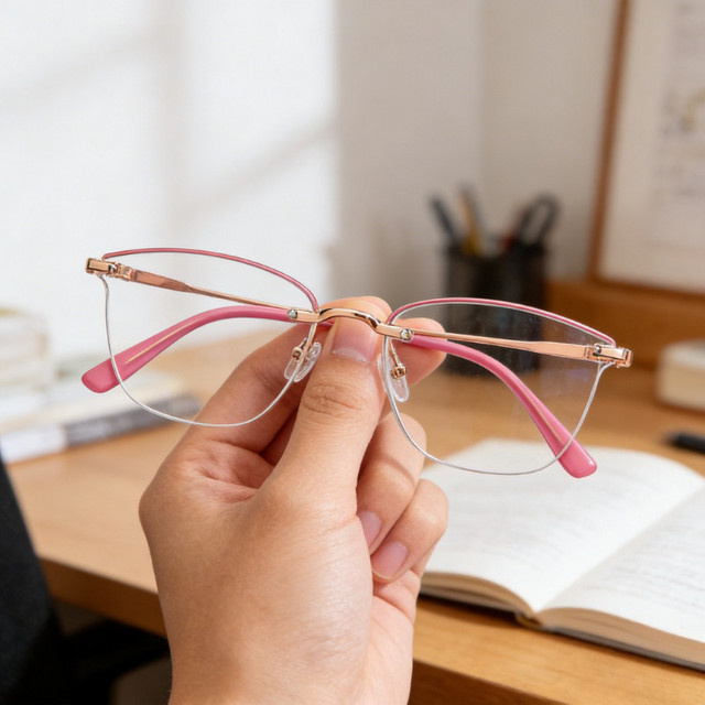 ERIKOLE Lesebrille Damen, Halbrand, großer Rahmen - Bild 1