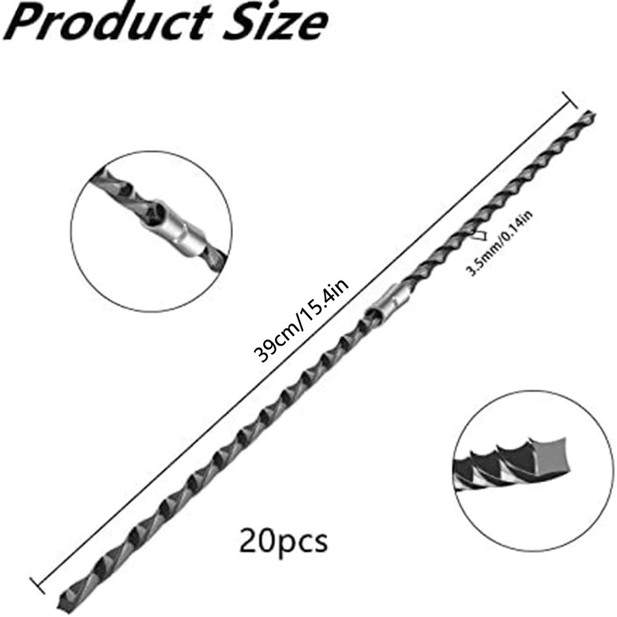 20 Stück DAZZLEEX Ersatz Grasschneiderfaden aus Stahldraht und Nylon für AFS 23 bis 37, Durchmesser: 3,5 mm, Länge: 39 cm - Bild 4