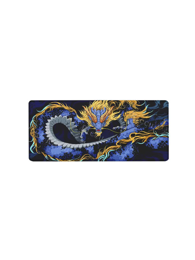 Riccu XXL-Schreibtischunterlage Drachen-Mauspad mit HD-Druck in Multicolour, B/T: 90 x 40 cm - Bild 5