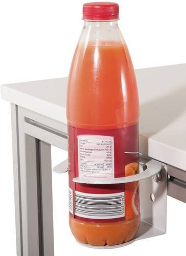 Manuflex ZB8380.7035 Flaschen- und Getränkehalter für Maschinen und Arbeitstische in Silber/Grau aus Aluminium und Stahl - Bild 1