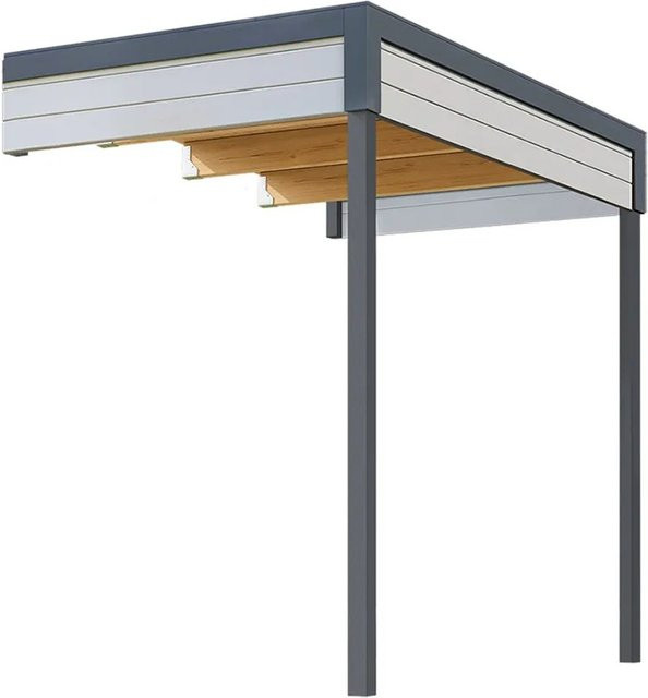 Weka Anbau 1 für Gartenhaus Batu 2, Hellgrau, B: 250 cm, T: 150 cm - Bild 1