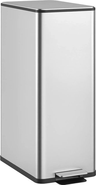 HOMCOM Treteimer aus Edelstahl in Silber mit Softclose-Deckel und herausnehmbarem Inneneimer, Volumen: 20 l - Bild 1