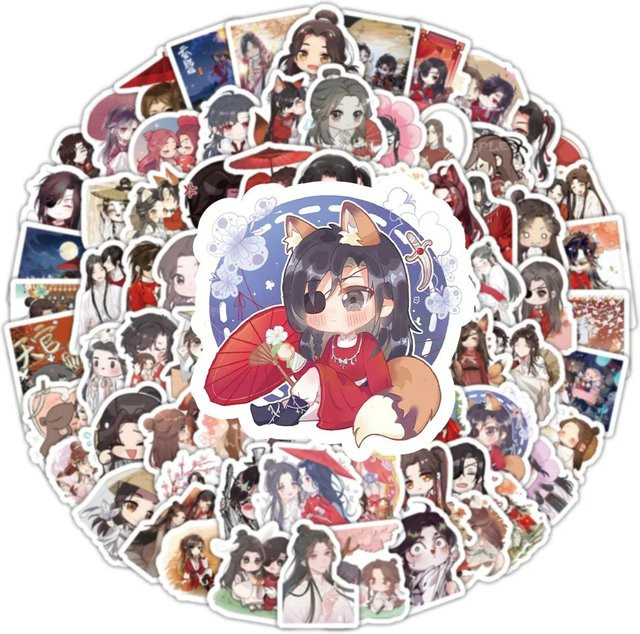 GOGOTU Heaven Official's Blessing Anime-Aufkleber, 50 Stück, multicolour - Bild 1