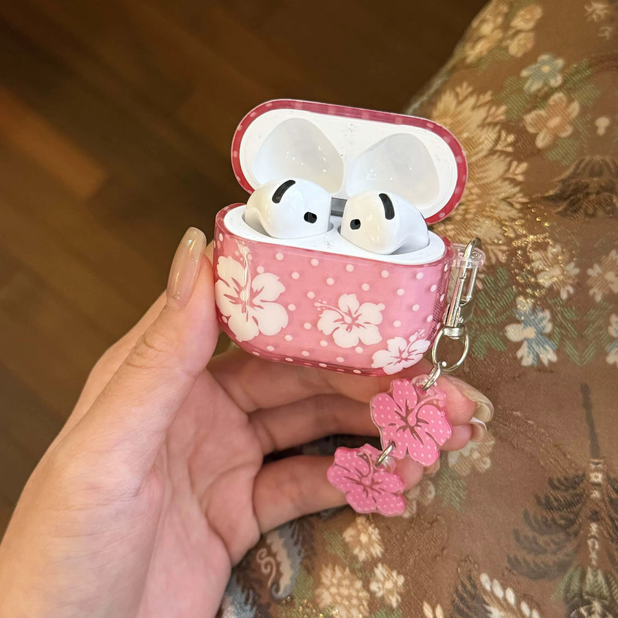 Rosa Rosenblüten Schutzhülle für Apple AirPods 1, 2, 3, 4 und Pro Generationen - Bild 2