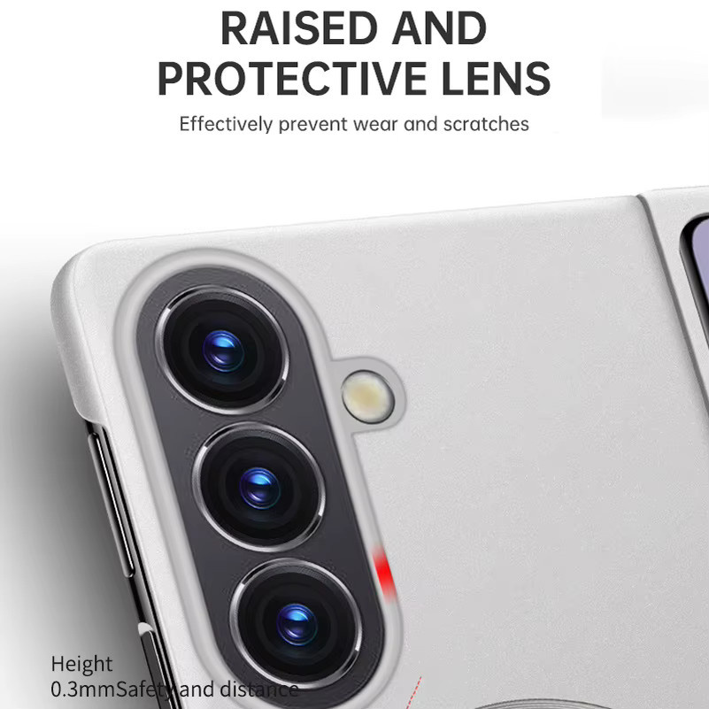 Ultradünne MagSafe-kompatible Magnetring-Handyhülle für Samsung Galaxy Z Fold (Modelle 4, 5, 6, 7, 8) mit luxuriöser Metallic-Lackierung in Schwarz und Silber - Bild 3