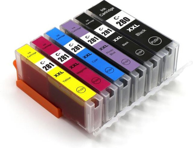 Kompatible Tintenpatronen Set für Canon PGI-280XXL und CLI-281XXL, Mehrfarbig, passend für TR8620a, TR8620, TS702a, TS9520, TS9521C, TR8520 und TS6220 - Bild 1