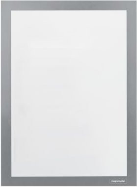Magnetoplan Inforahmen magnetofix für A4 Hoch- und Querformat, selbstklebend, grau, 2 Stück - Bild 1