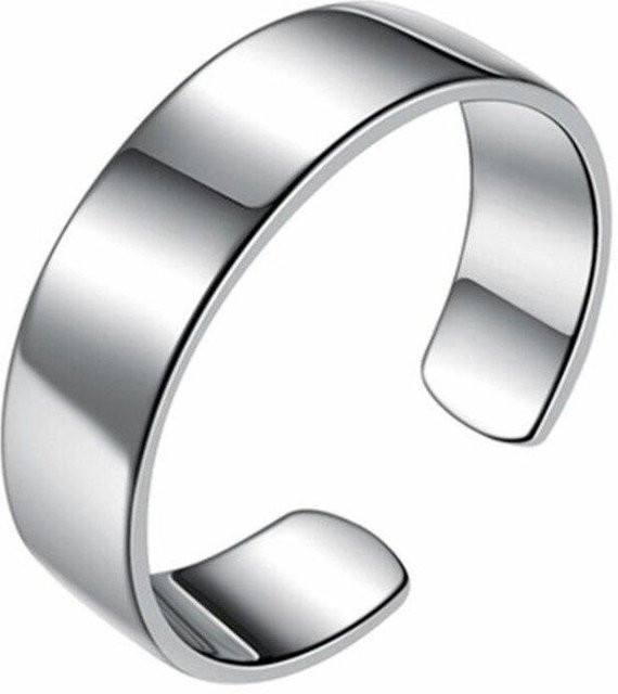 Ring, versilbert, Messing, Unisex, grau - Bild 1