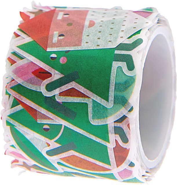Rico Design Washi Sticker Weihnachtsfiguren in Multicolor aus Reispapier, 200 Stück - Bild 1